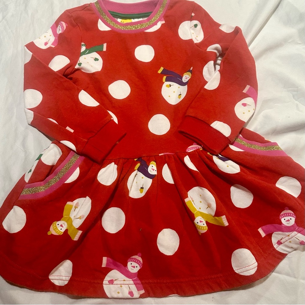 Cozy Holiday Snowman Sweatshirt Dress